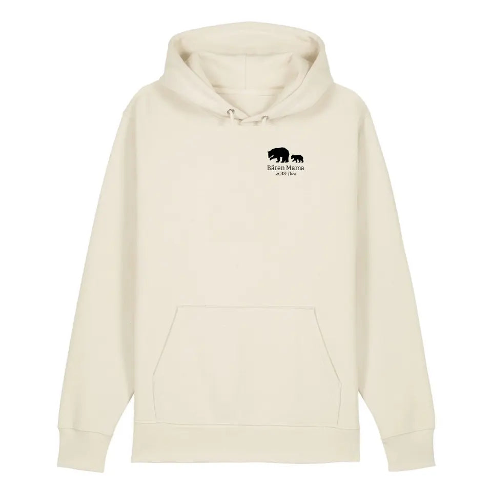 Bären Mama klein - Bio Unisex Hoodie *personalisierbar*