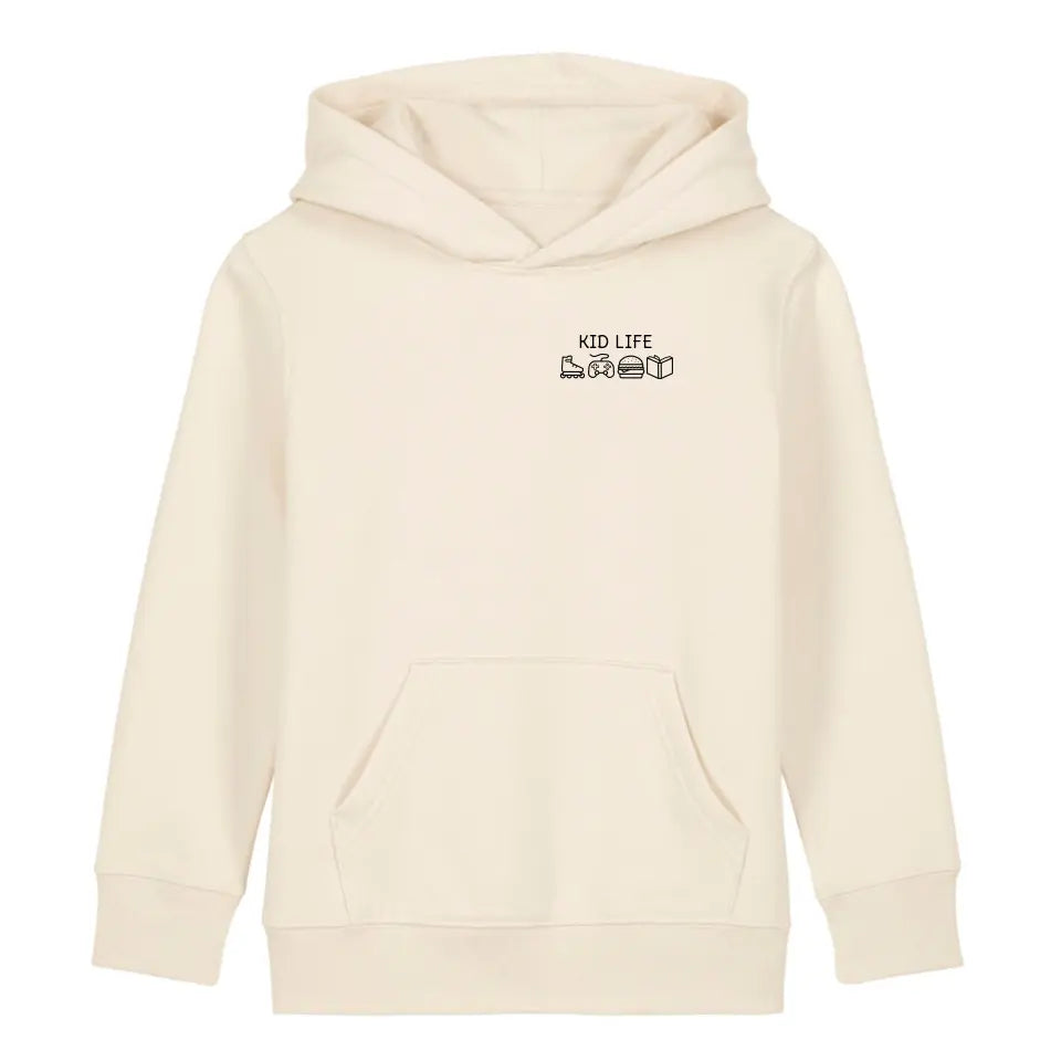 Kid Life Symbole - Bio Kinder Hoodie *personalisierbar* Mini Cruiser Hoodie 2.0 ST ST Natural-Raw