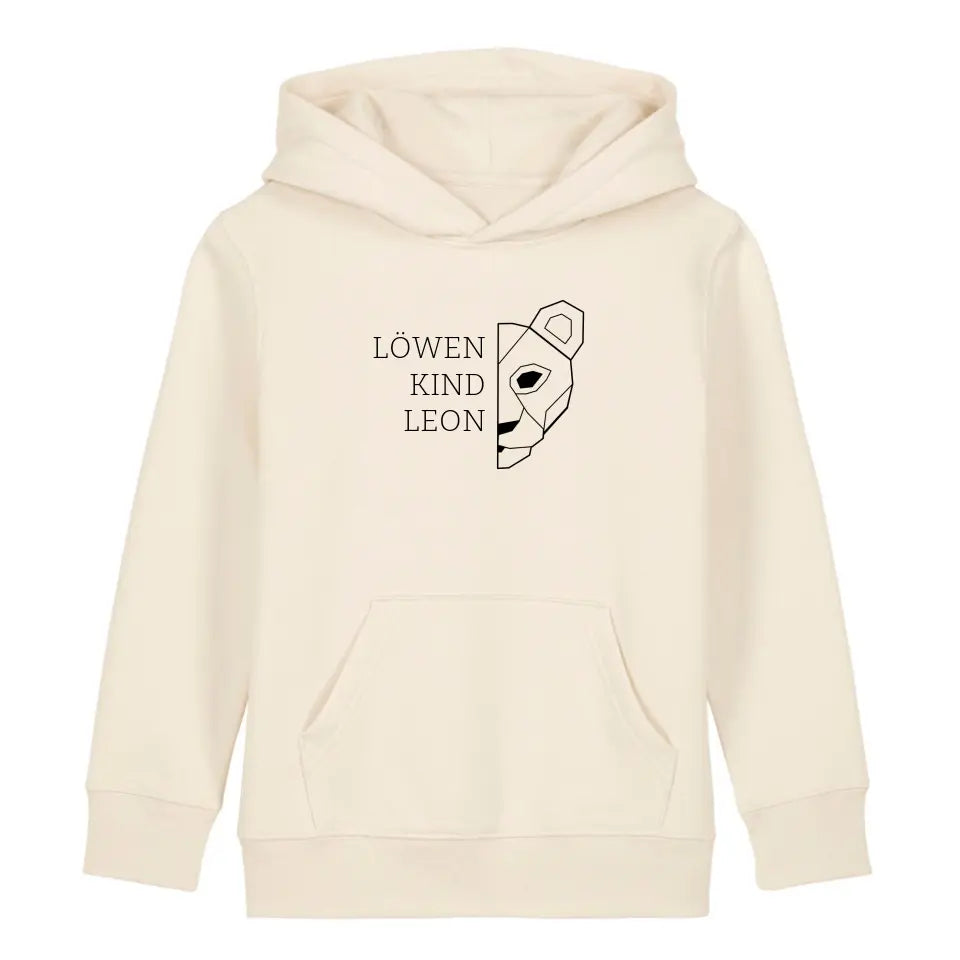 Löwen Kind - Bio Kinder Hoodie *personalisierbar (mit Namen)*