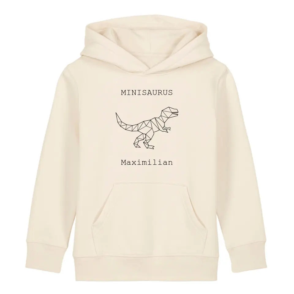 Minisaurus - Bio Kinder Hoodie *personalisierbar (mit Namen)*