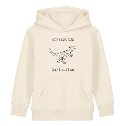 Minisaurus - Bio Kinder Hoodie *personalisierbar (mit Namen)*