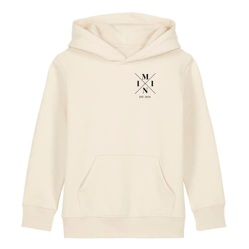 Mini Minimal - Bio Kinder Hoodie *personalisierbar* Mini Cruiser Hoodie 2.0 ST ST Natural-Raw