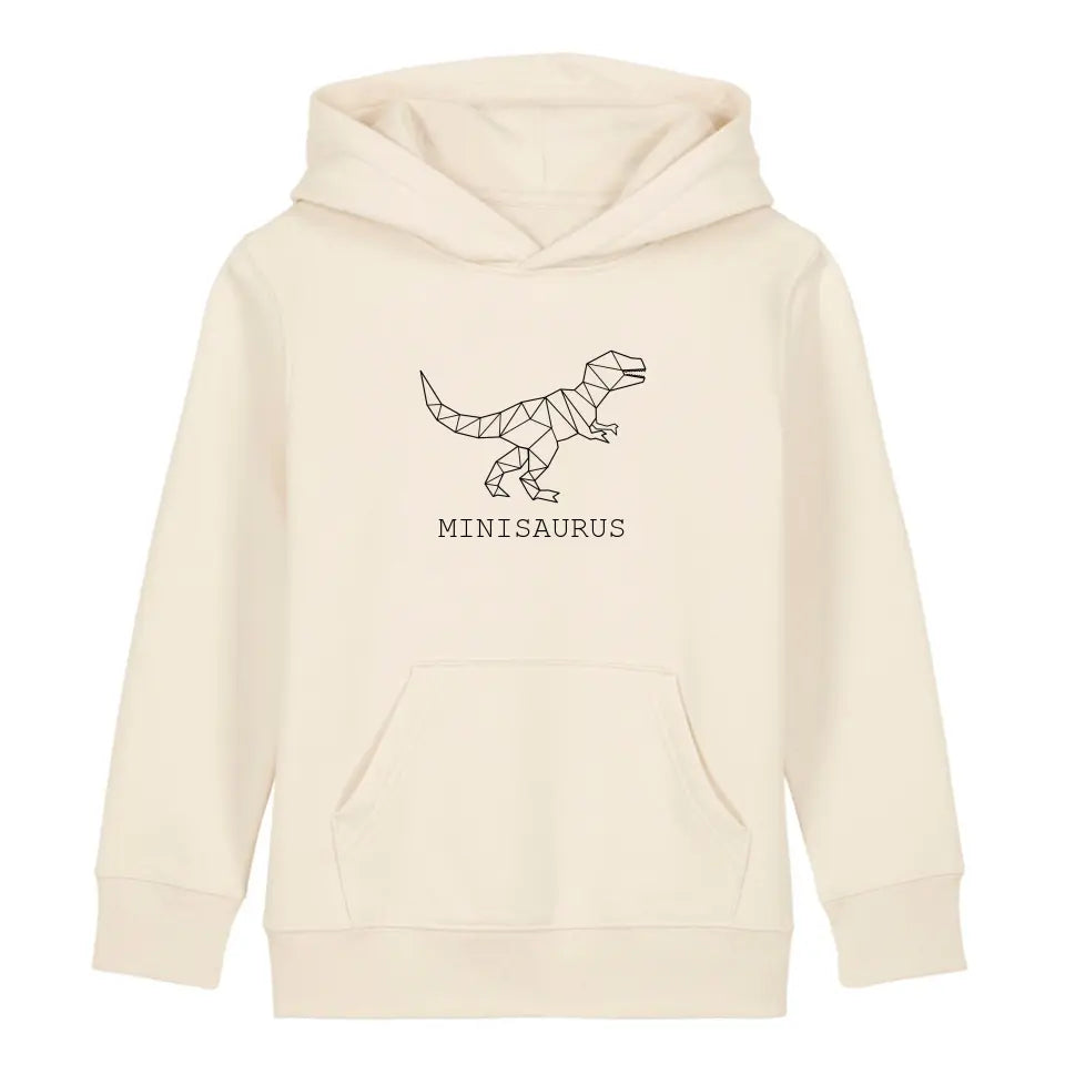 Minisaurus - Bio Kinder Hoodie *personalisierbar (ohne Namen)*