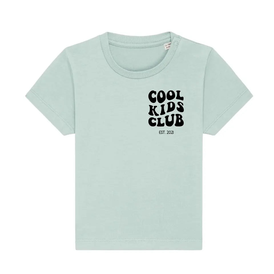 Cool Kids Club - Bio Baby Shirt *personalisierbar* Baby Creator T-Shirt ST ST NEU Caribbean-Blue