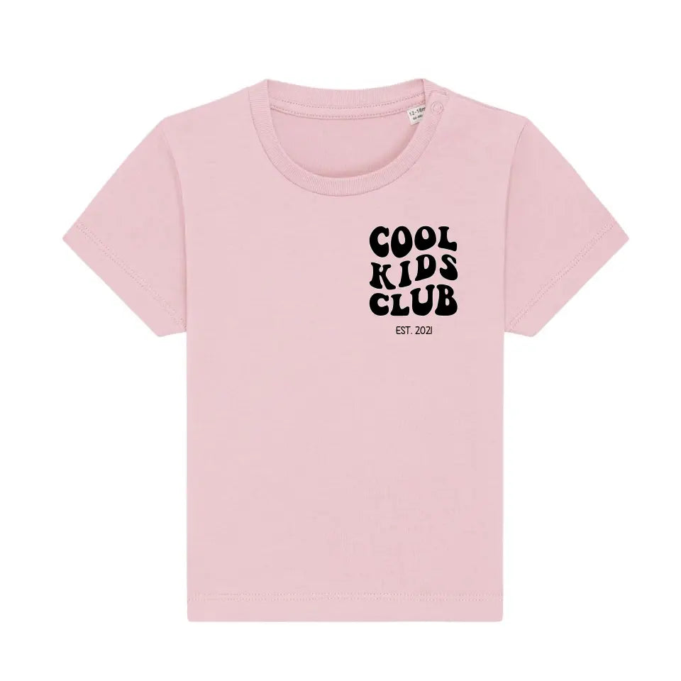 Cool Kids Club - Bio Baby Shirt *personalisierbar* Baby Creator T-Shirt ST ST NEU Cotton-Pink