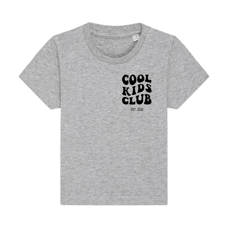 Cool Kids Club - Bio Baby Shirt *personalisierbar* Baby Creator T-Shirt ST ST NEU Heather-Grey