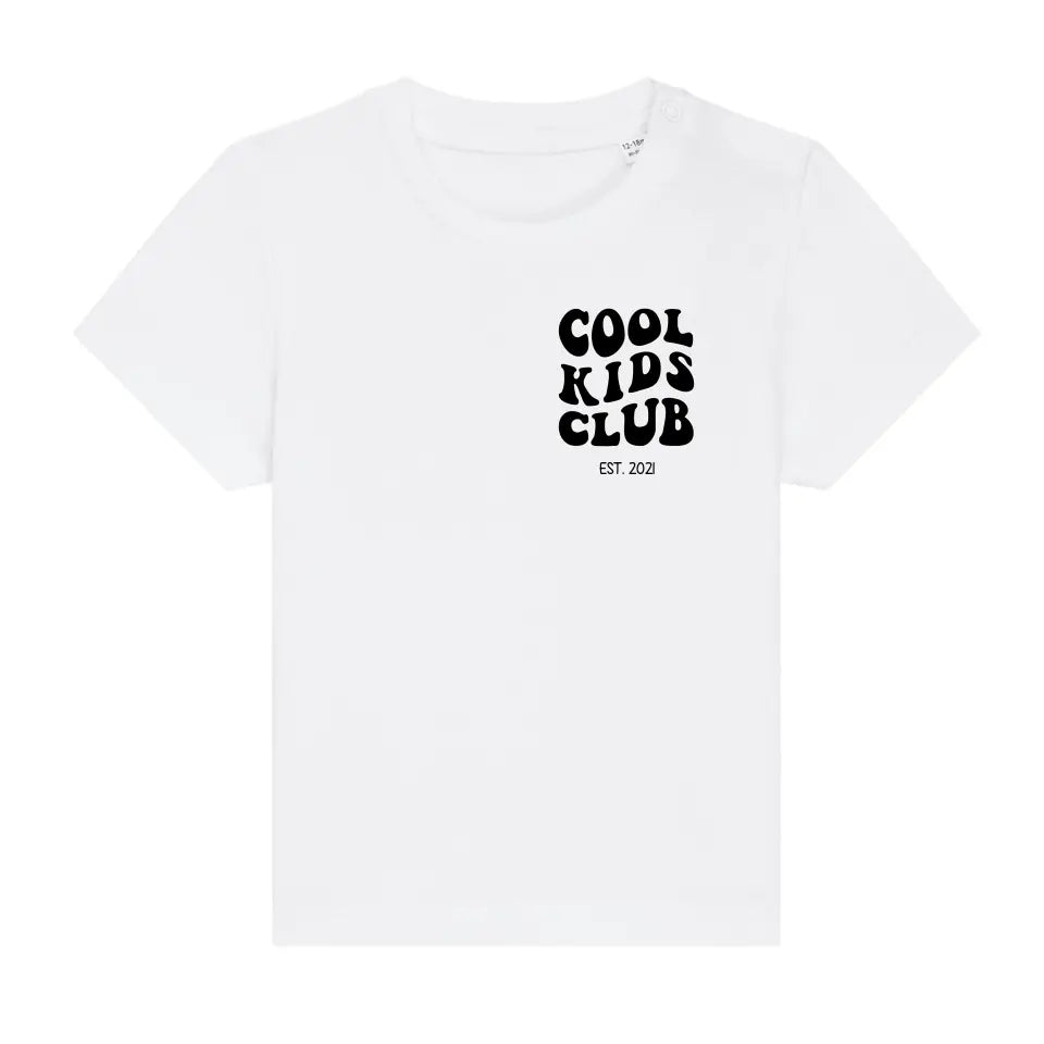 Cool Kids Club - Bio Baby Shirt *personalisierbar* Baby Creator T-Shirt ST ST NEU White