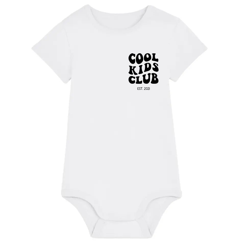 Cool Kids Club - Bio Baby Body *personalisierbar* Baby Body ST ST White