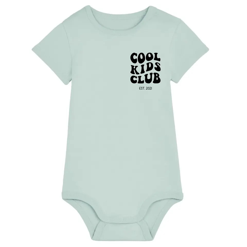 Cool Kids Club - Bio Baby Body *personalisierbar* Baby Body ST ST Caribbean-Blue