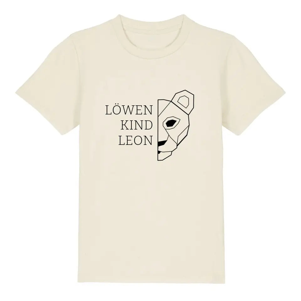 Löwen Kind - Bio Kinder Shirt *personalisierbar (mit Namen)*