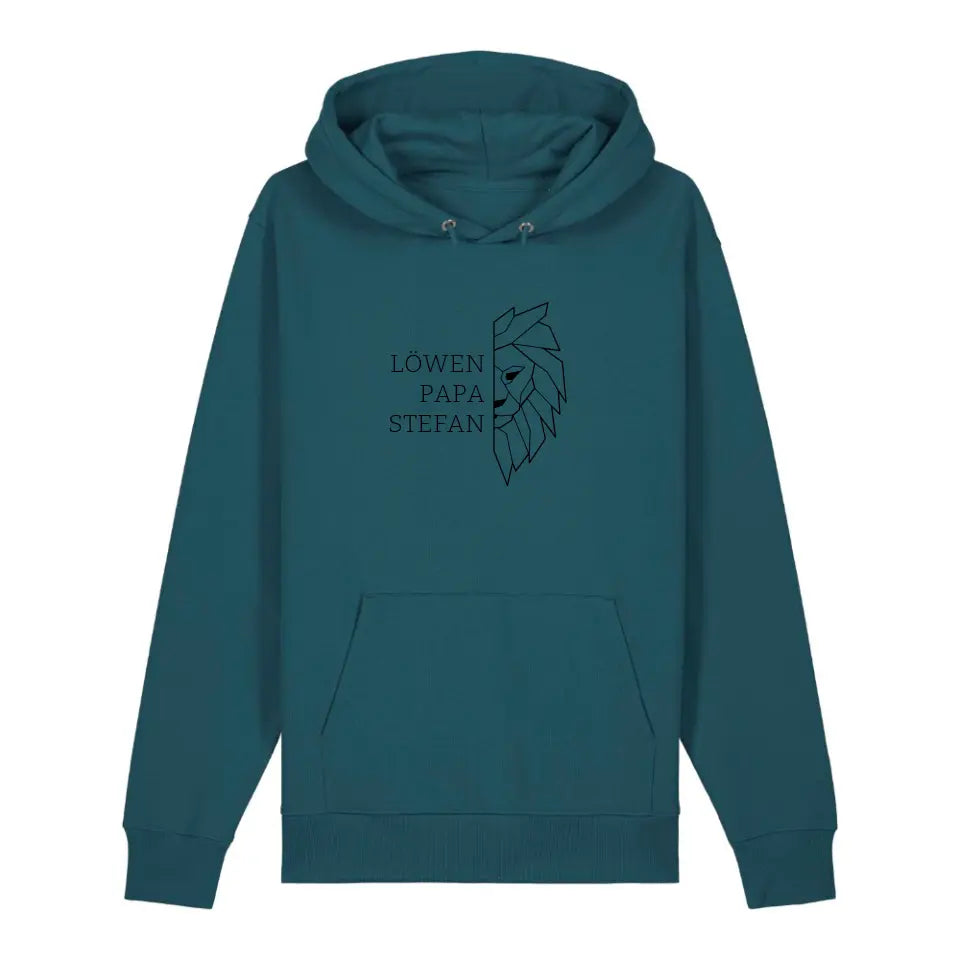 Löwen Papa - Bio Unisex Hoodie *personalisierbar (mit Namen)*