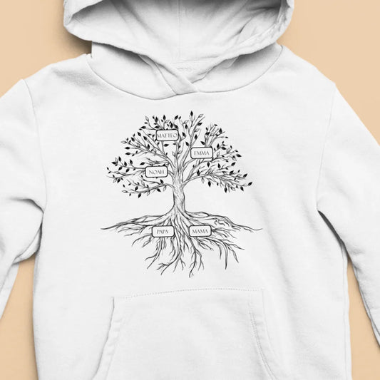 Family Tree - Bio Kinder Hoodie *personalisierbar*