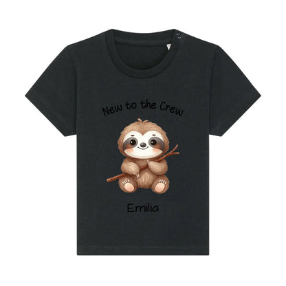 New to the Crew - Bio Baby Shirt *personalisierbar* Baby Creator T-Shirt ST ST NEU Black