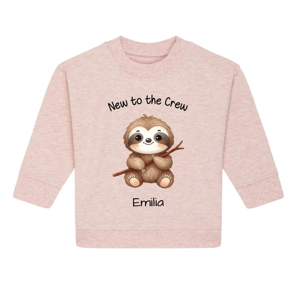 New to the Crew - Bio Baby Sweatshirt *personalisierbar*