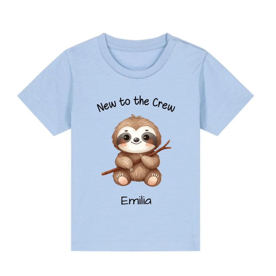 New to the Crew - Bio Baby Shirt *personalisierbar* Baby Creator T-Shirt ST ST NEU Blue-Soul