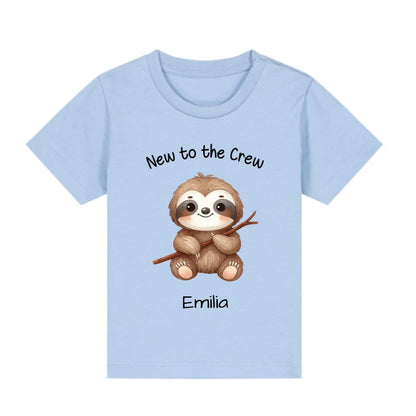New to the Crew - Bio Baby Shirt *personalisierbar* Baby Creator T-Shirt ST ST NEU Blue-Soul