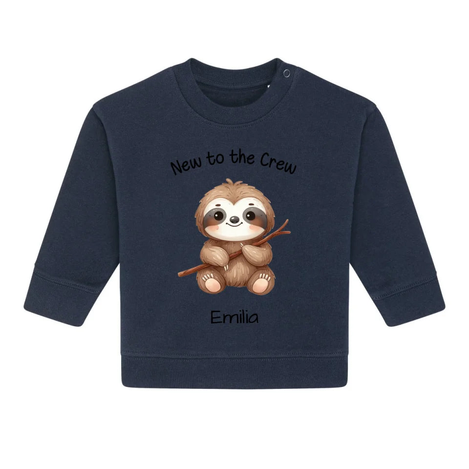 New to the Crew - Bio Baby Sweatshirt *personalisierbar*