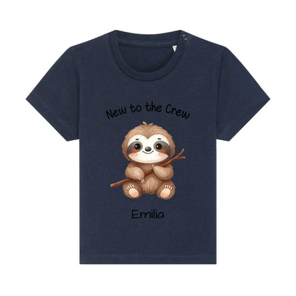 New to the Crew - Bio Baby Shirt *personalisierbar* Baby Creator T-Shirt ST ST NEU French-Navy