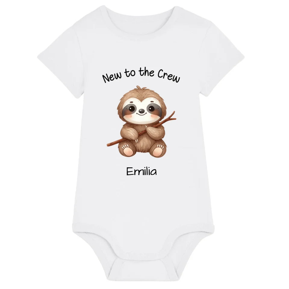 New to the Crew - Bio Baby Body *personalisierbar* Baby Body ST ST White