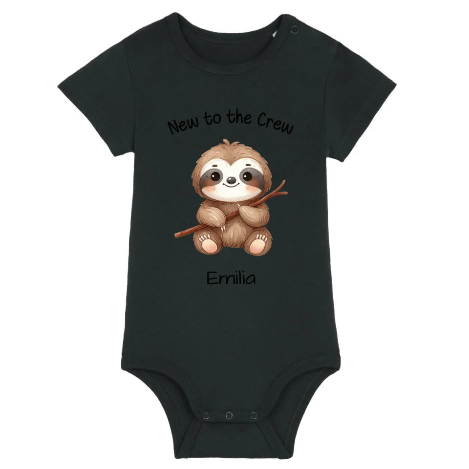 New to the Crew - Bio Baby Body *personalisierbar* Baby Body ST ST Black