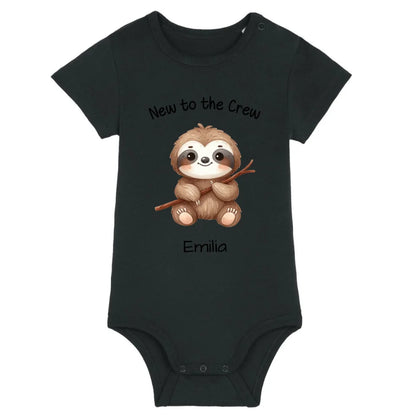 New to the Crew - Bio Baby Body *personalisierbar* Baby Body ST ST Black
