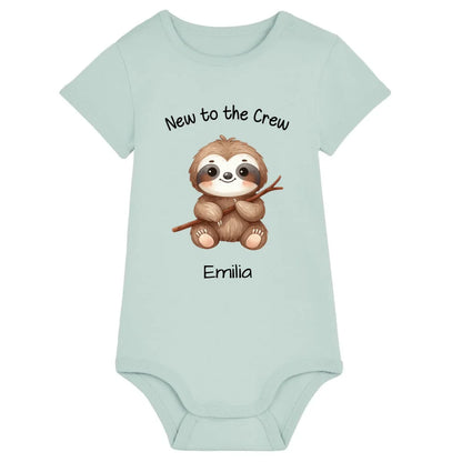 New to the Crew - Bio Baby Body *personalisierbar* Baby Body ST ST Caribbean-Blue