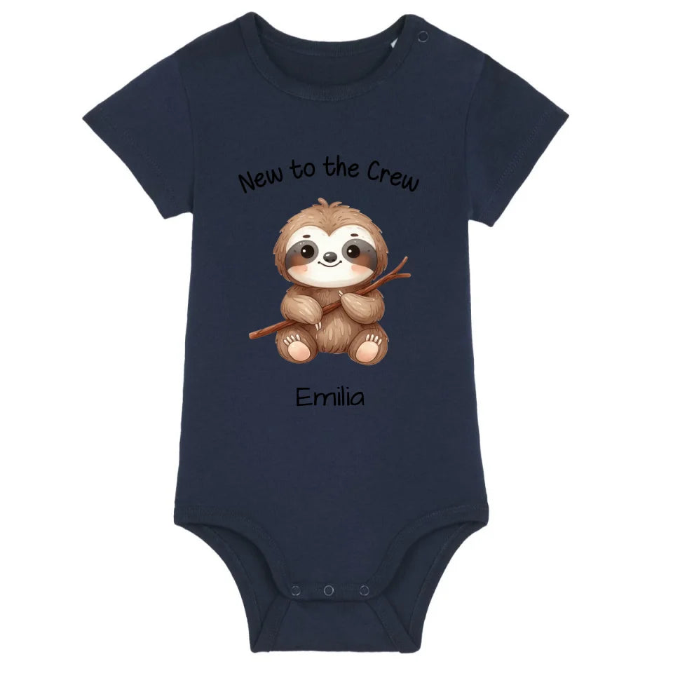 New to the Crew - Bio Baby Body *personalisierbar* Baby Body ST ST French-Navy