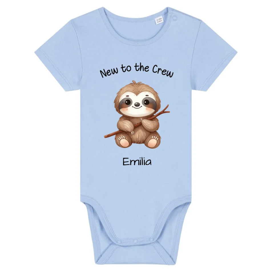 New to the Crew - Bio Baby Body *personalisierbar* Baby Body ST ST Blue-Soul