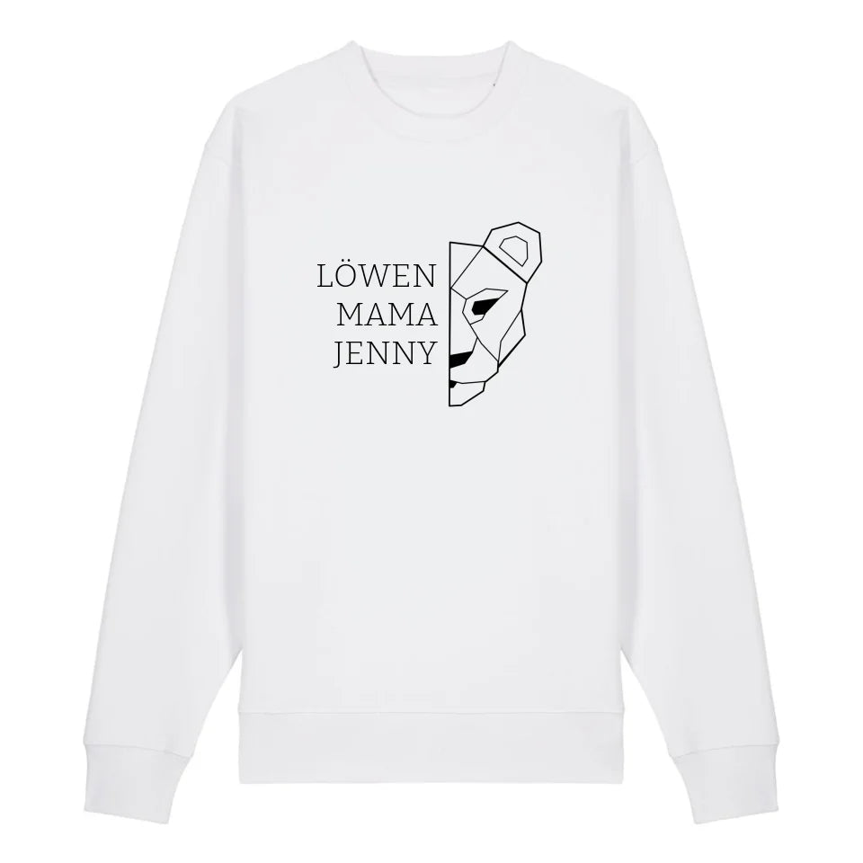 Löwen Mama - Bio Unisex Sweatshirt *personalisierbar (mit Namen)*