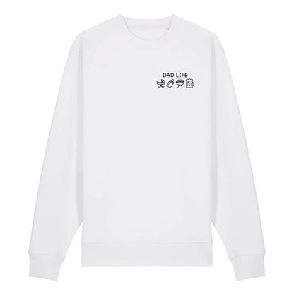 Dad Life Symbole - Bio Unisex Sweatshirt *personalisierbar* Changer Sweatshirt 2.0 ST ST White
