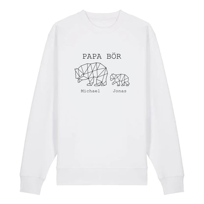 Papa Bör - Bio Unisex Sweatshirt *personalisierbar (1-4 Kinder mit Namen)*