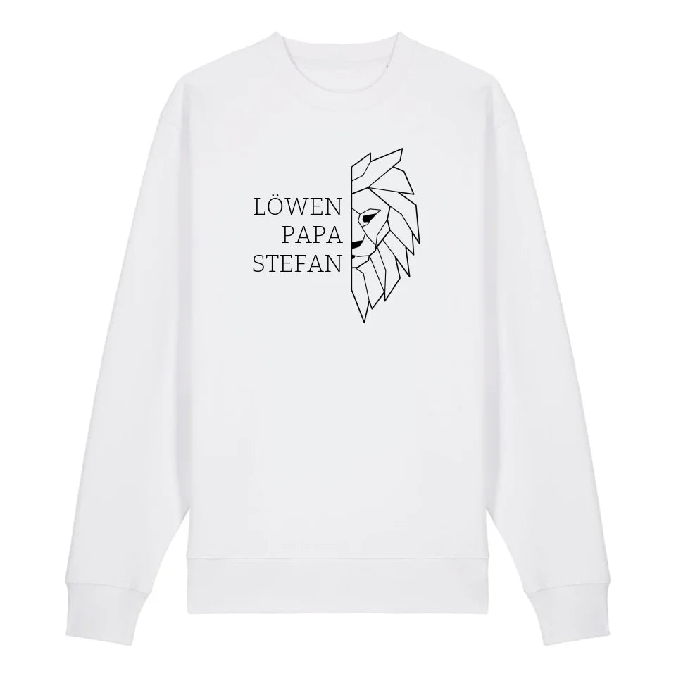 Löwen Papa - Bio Unisex Sweatshirt *personalisierbar (mit Namen)*