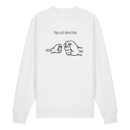 Papa und seine Crew - Bio Unisex Sweatshirt *personalisierbar* Changer Sweatshirt 2.0 ST ST White