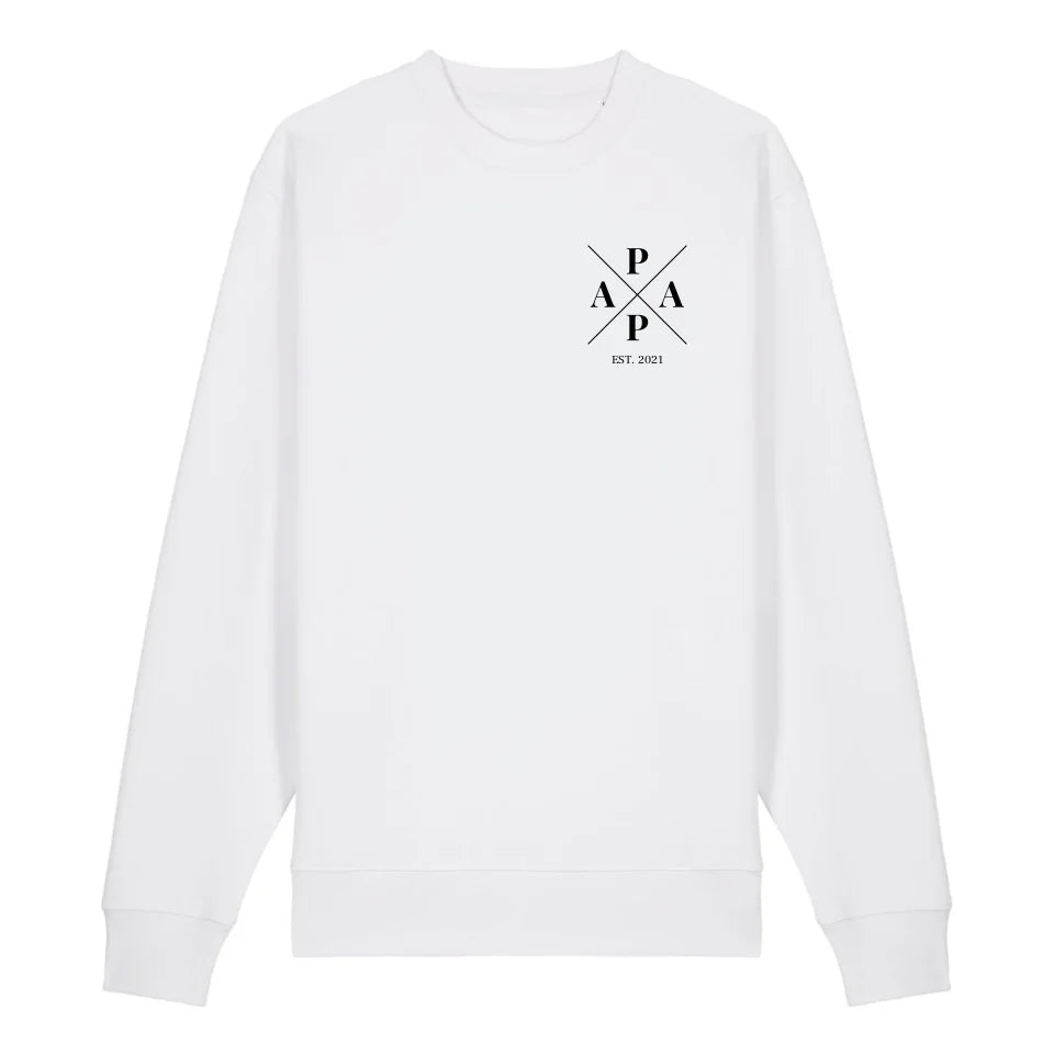 Papa Minimal - Bio Unisex Sweatshirt *personalisierbar*