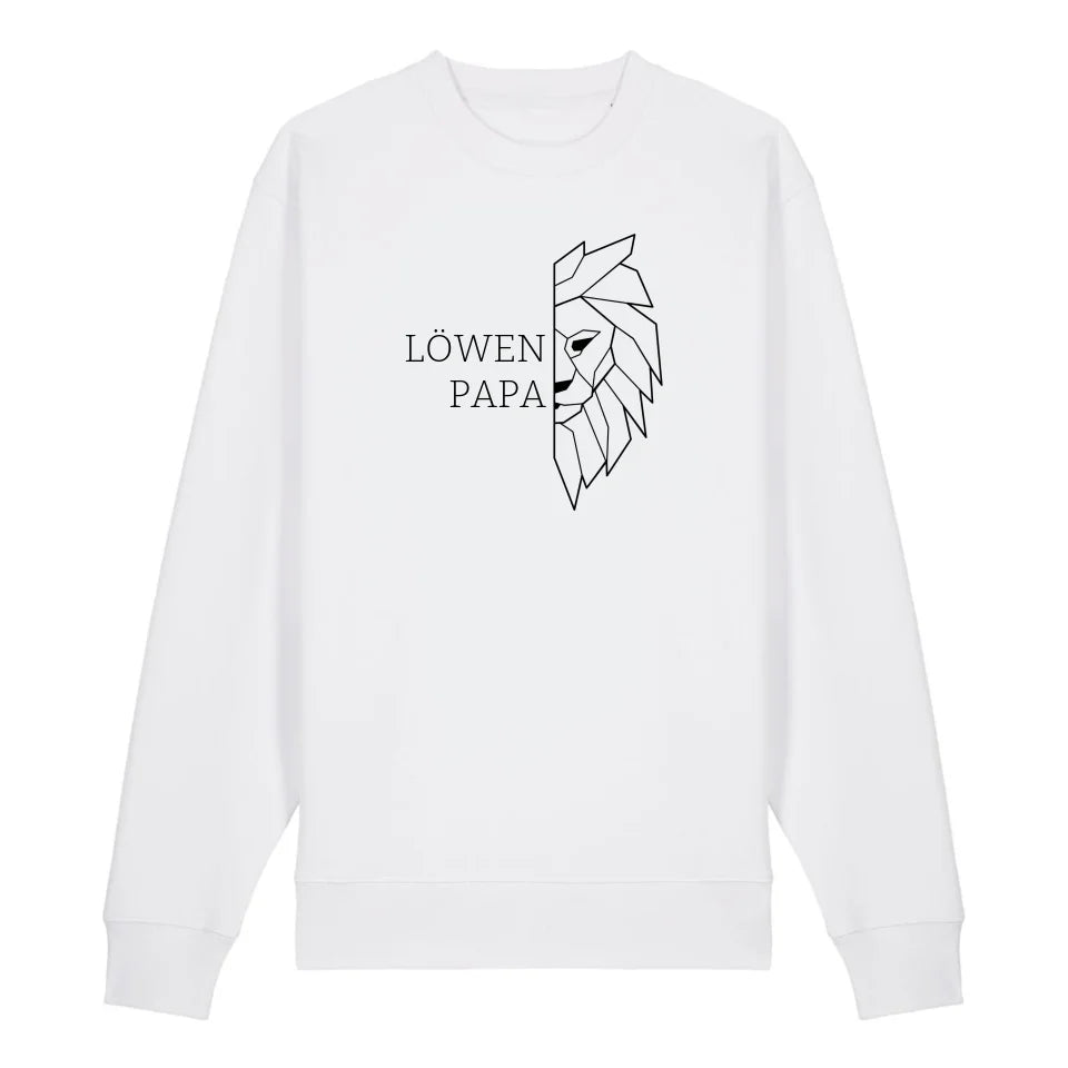 Löwen Papa - Bio Unisex Sweatshirt *personalisierbar (ohne Namen)*