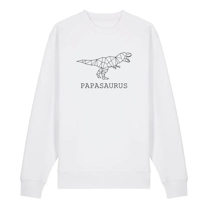 Papasaurus - Bio Unisex Sweatshirt *personalisierbar (ohne Namen)* Changer Sweatshirt 2.0 ST ST White