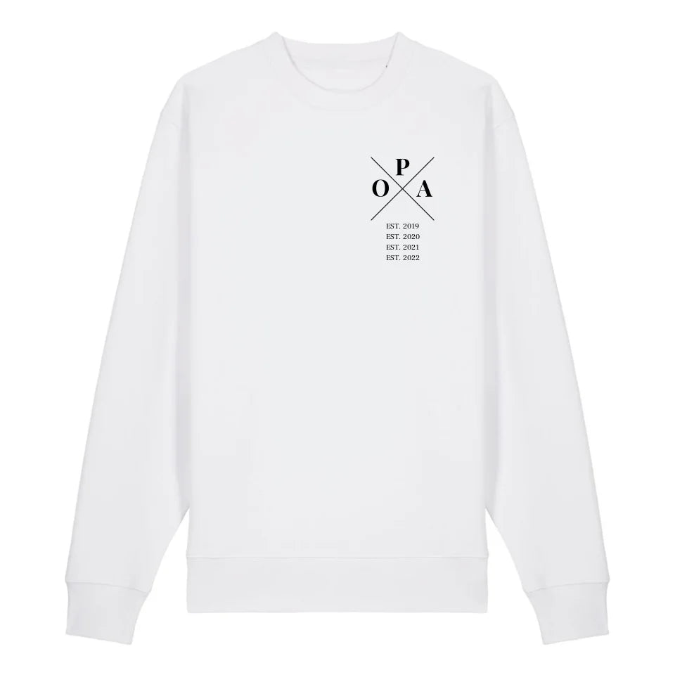 Opa Minimal - Bio Unisex Sweatshirt *personalisierbar*