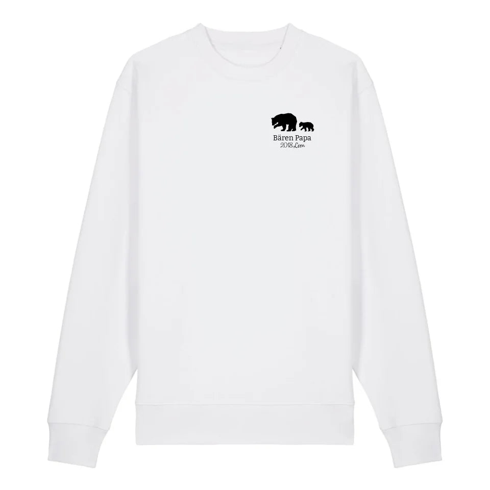 Bären Papa klein - Bio Unisex Sweatshirt *personalisierbar*