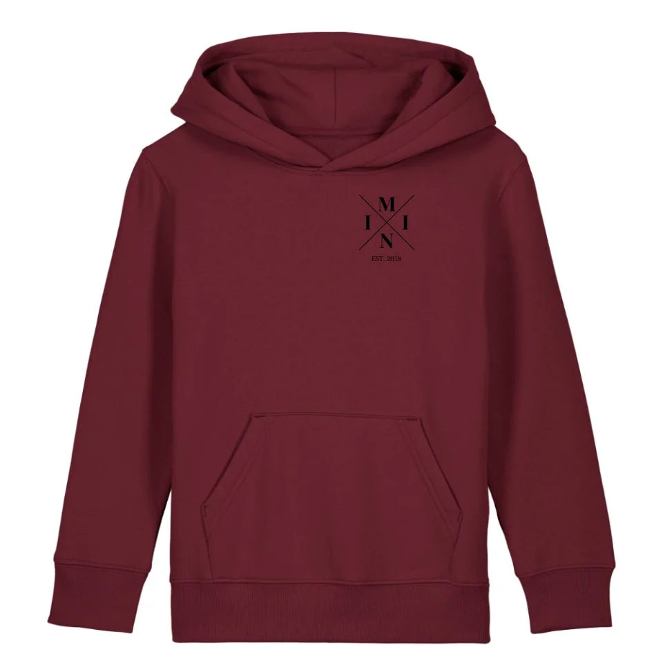 Mini Minimal - Bio Kinder Hoodie *personalisierbar* Mini Cruiser Hoodie 2.0 ST ST Burgundy