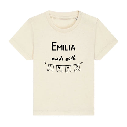 Made with Love - Bio Baby Shirt *personalisierbar* Baby Creator T-Shirt ST ST NEU Natural-Raw