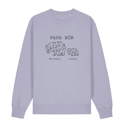 Papa Bör - Bio Unisex Sweatshirt *personalisierbar (1-4 Kinder mit Namen)*