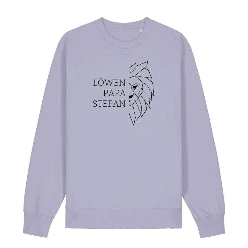 Löwen Papa - Bio Unisex Sweatshirt *personalisierbar (mit Namen)*