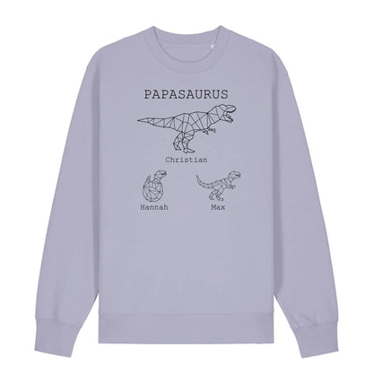 Papasaurus - Bio Unisex Sweatshirt *personalisierbar (mit Namen)*