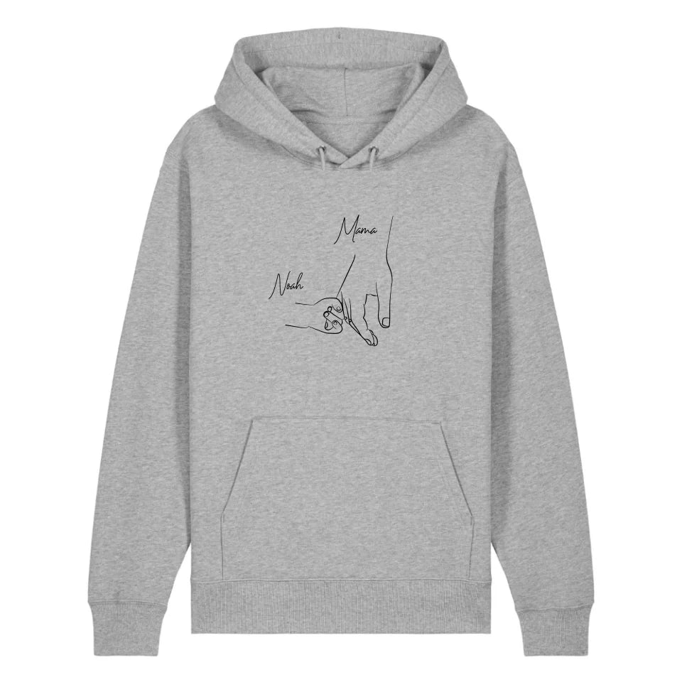 Hold my hand Mom - Bio Unisex Hoodie *personalisierbar*