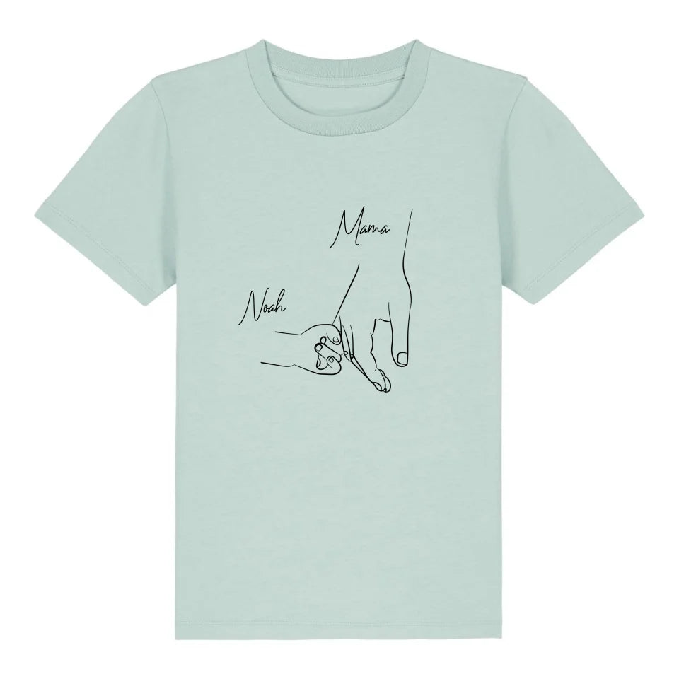 Hold my hand Mom - Bio Kinder Shirt *personalisierbar*