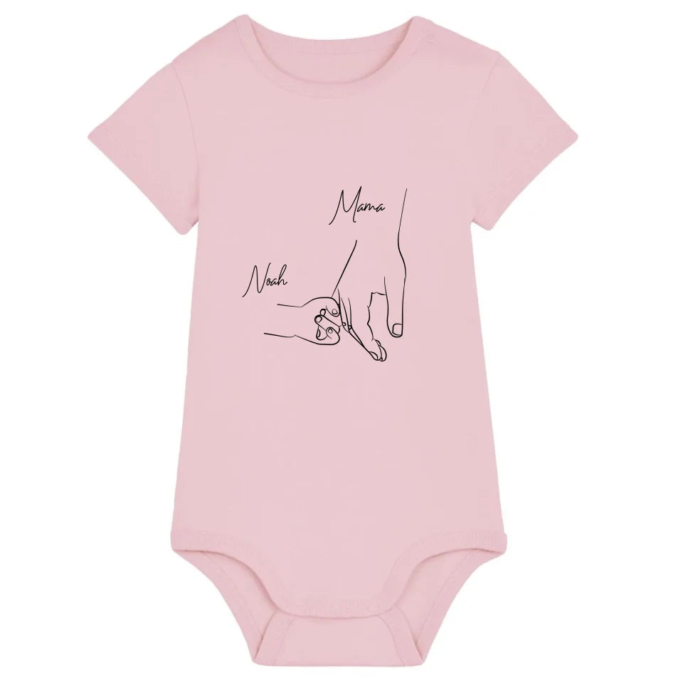 Hold my hand Mom - Bio Baby Body *personalisierbar*