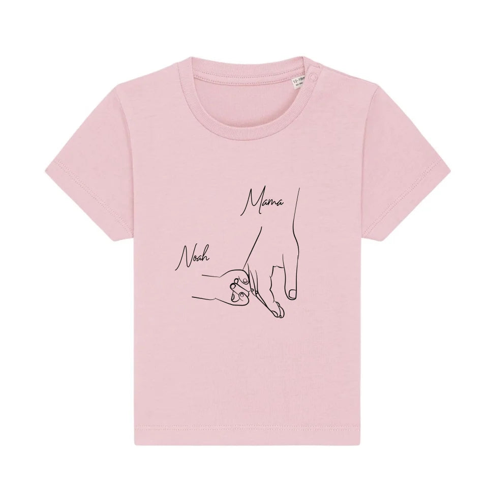 Hold my hand Mom - Bio Baby Shirt *personalisierbar*