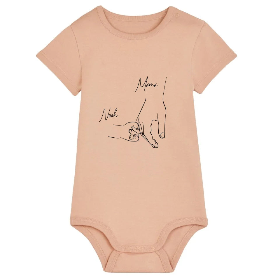 Hold my hand Mom - Bio Baby Body *personalisierbar*