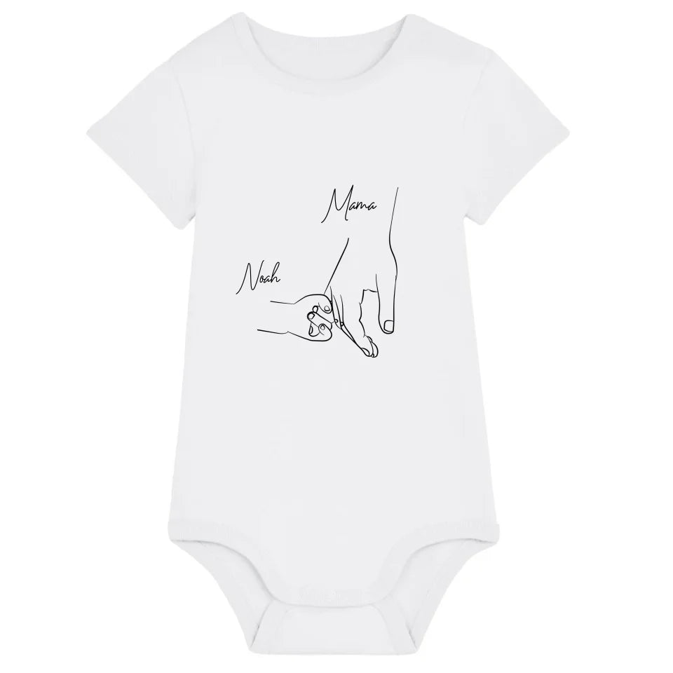 Hold my hand Mom - Bio Baby Body *personalisierbar*