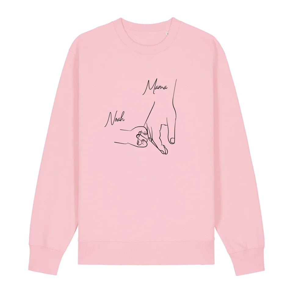 Hold my hand Mom - Bio Unisex Sweatshirt *personalisierbar*